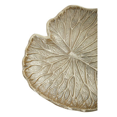 Orsina Salma Small Gold Lotus Leaf Plate – Aluminium Trinket Dish