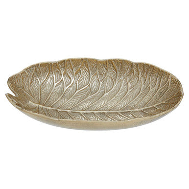 Orsina Salma Gold Finish Lotus Leaf Bowl – Decorative Aluminium Accent