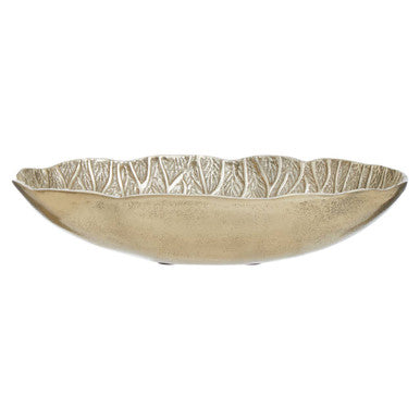 Orsina Salma Gold Finish Lotus Leaf Bowl – Decorative Aluminium Accent