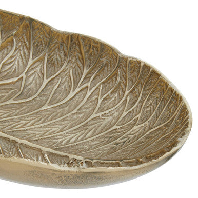 Orsina Salma Gold Finish Lotus Leaf Bowl – Decorative Aluminium Accent