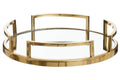 Orsina Cruzar Gold Mirrored Tray – Stainless Steel Decorative Vanity Tray