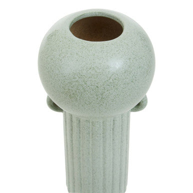 Orsina Calcita Large Speckled Green Ceramic Amphora Vase | 15 Inch