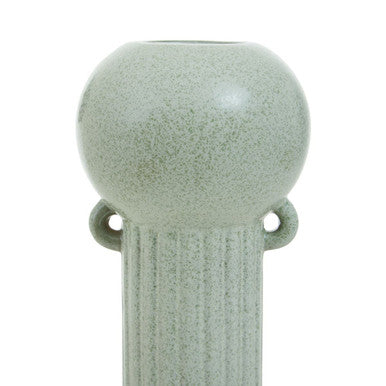 Orsina Calcita Large Speckled Green Ceramic Amphora Vase | 15 Inch