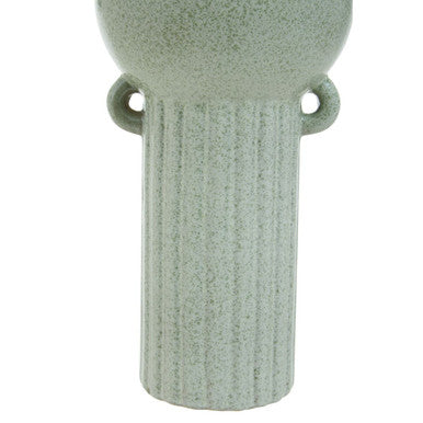 Orsina Calcita Large Speckled Green Ceramic Amphora Vase | 15 Inch
