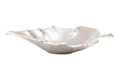 Orsina Silver Leaf Dish – Handcrafted Aluminium Maple Leaf Trinket Tray