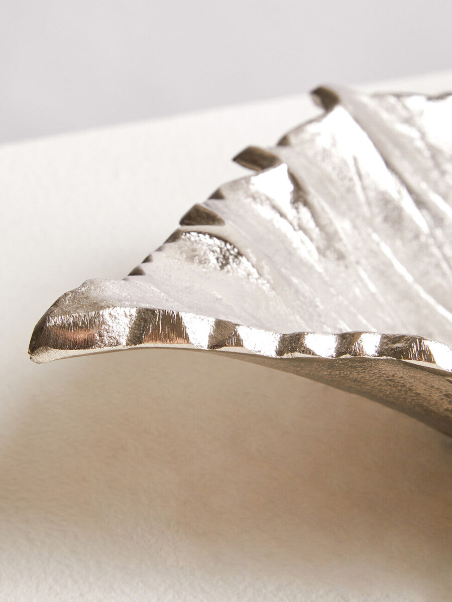 Orsina Silver Leaf Dish – Handcrafted Aluminium Maple Leaf Trinket Tray