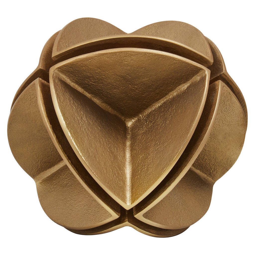 Orsina Prato Brass Finish Abstract Spherical Sculpture – Aluminium