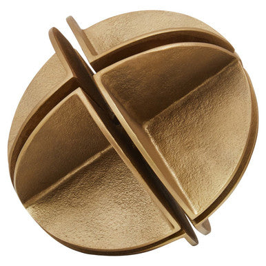 Orsina Prato Brass Finish Abstract Spherical Sculpture – Aluminium