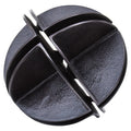 Orsina Prato Abstract Sculpture – Handcrafted Black Nickel Metal Art