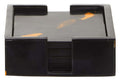 Orsina Tortoise Shell Resin Coasters – Set of 4 with Storage Box