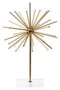 Orsina Gold Starburst Metal Sculpture on Clear Acrylic Stand