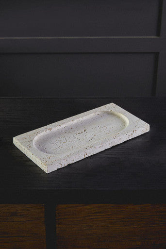 Orsina Tibor Travertine Rectangular Decorative Tray | Natural Stone