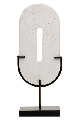 Orsina Tibor Large Travertine Stone Sculpture – Natural Cream & Tan