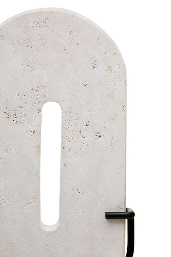 Orsina Tibor Large Travertine Stone Sculpture – Natural Cream & Tan