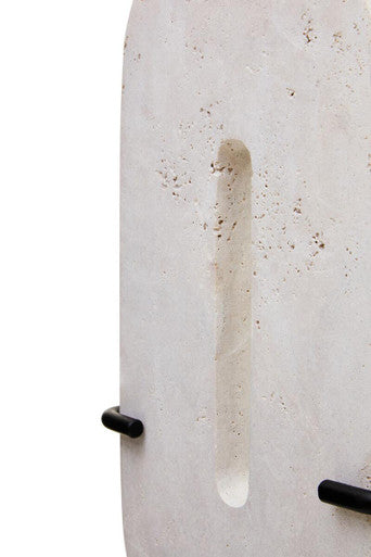 Orsina Tibor Large Travertine Stone Sculpture – Natural Cream & Tan