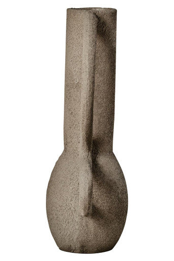 Orsina Deriva Small Grey Textured Aluminium Vase – Modern Home Decor