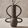 Orsina Deriva Small Grey Textured Aluminium Vase – Modern Home Decor