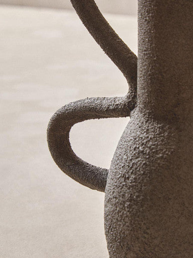 Orsina Deriva Small Grey Textured Aluminium Vase – Modern Home Decor