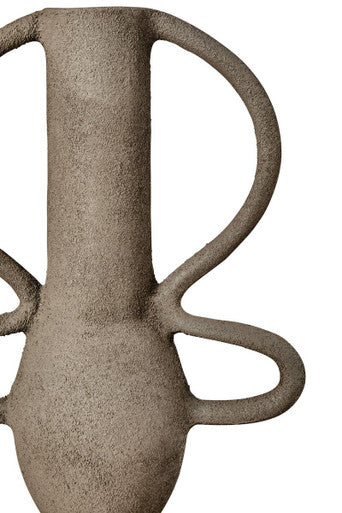 Orsina Deriva Small Grey Textured Aluminium Vase – Modern Home Decor