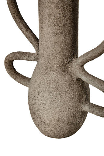 Orsina Deriva Small Grey Textured Aluminium Vase – Modern Home Decor