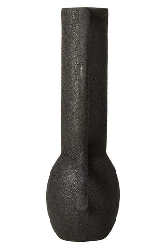 Orsina Deriva Large Textured Black Aluminium Vase – Tall Modern Decor