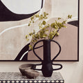 Orsina Deriva Large Textured Black Aluminium Vase – Tall Modern Decor