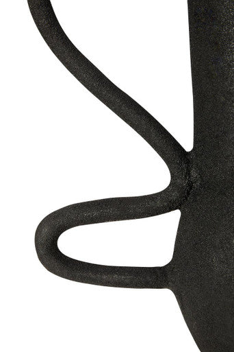 Orsina Deriva Large Textured Black Aluminium Vase – Tall Modern Decor
