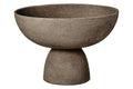Orsina Small Grey Pedestal Bowl – Textured Aluminium Decorative Accent