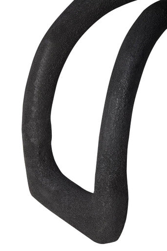 Orsina Deriva Abstract Geometric Sculpture – Black Textured Aluminium