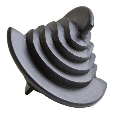 Orsina Prato Black Sculpture – Modern Textured Matte Home Decor Piece
