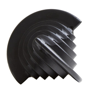 Orsina Prato Black Sculpture – Modern Textured Matte Home Decor Piece