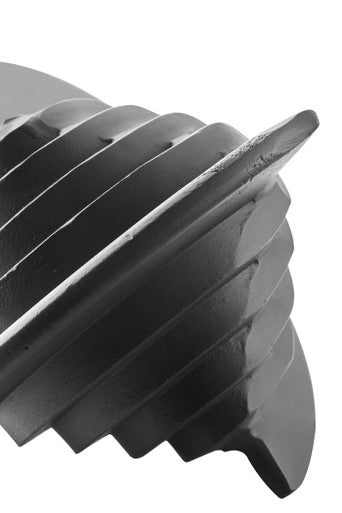 Orsina Prato Black Sculpture – Modern Textured Matte Home Decor Piece