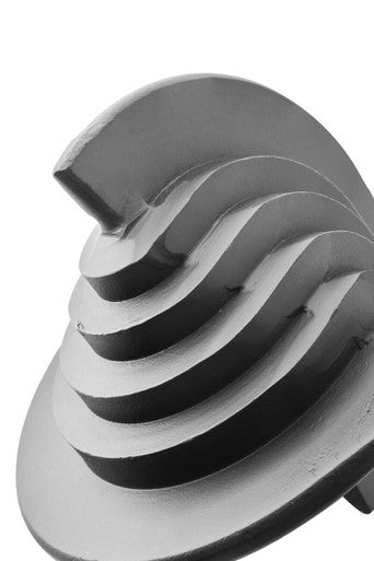 Orsina Prato Black Sculpture – Modern Textured Matte Home Decor Piece