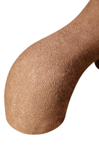 Orsina Dunas Small Beige Abstract Vase – Textured Aluminium Decor