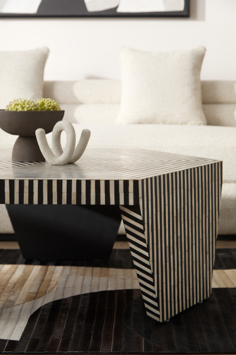 Orsina Dunas Small White Loop Sculpture – Textured Modern Home Decor