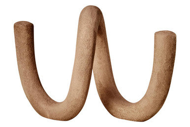 Orsina Large Textured Beige Loop Sculpture | Modern Home Decor Accent