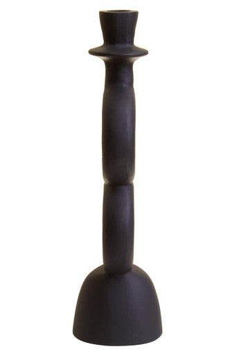 Orsina Hapax Large Matte Black Aluminium Candle Holder – Modern Decor