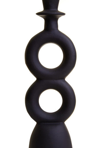 Orsina Hapax Large Matte Black Aluminium Candle Holder – Modern Decor