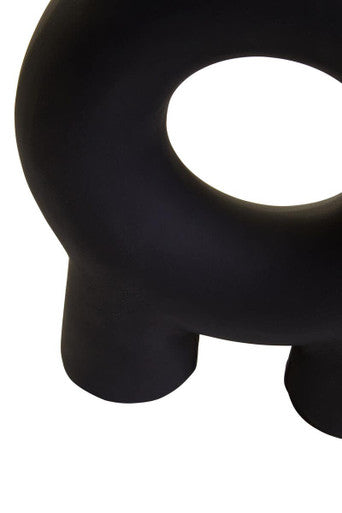 Orsina Matte Black Aluminium Taper Candle Holder – Small Geometric Stand