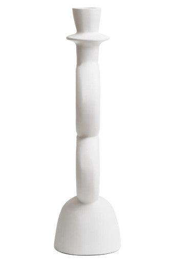 Orsina Hapax Large Cream Candle Holder – Tall Sculptural Aluminium