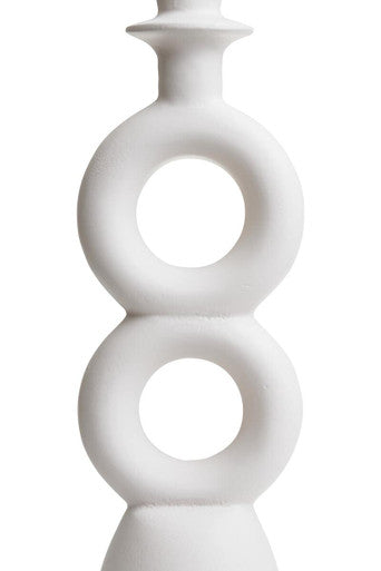 Orsina Hapax Large Cream Candle Holder – Tall Sculptural Aluminium