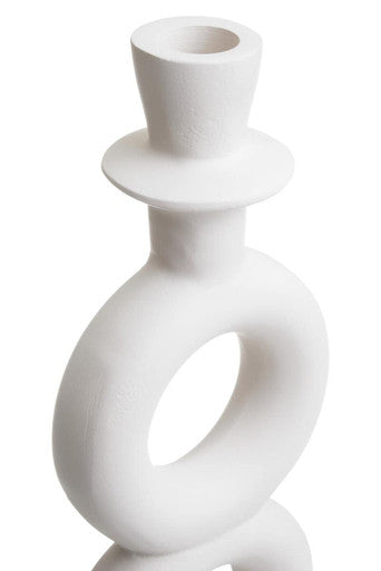 Orsina Hapax Large Cream Candle Holder – Tall Sculptural Aluminium