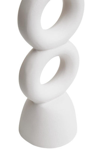 Orsina Hapax Large Cream Candle Holder – Tall Sculptural Aluminium