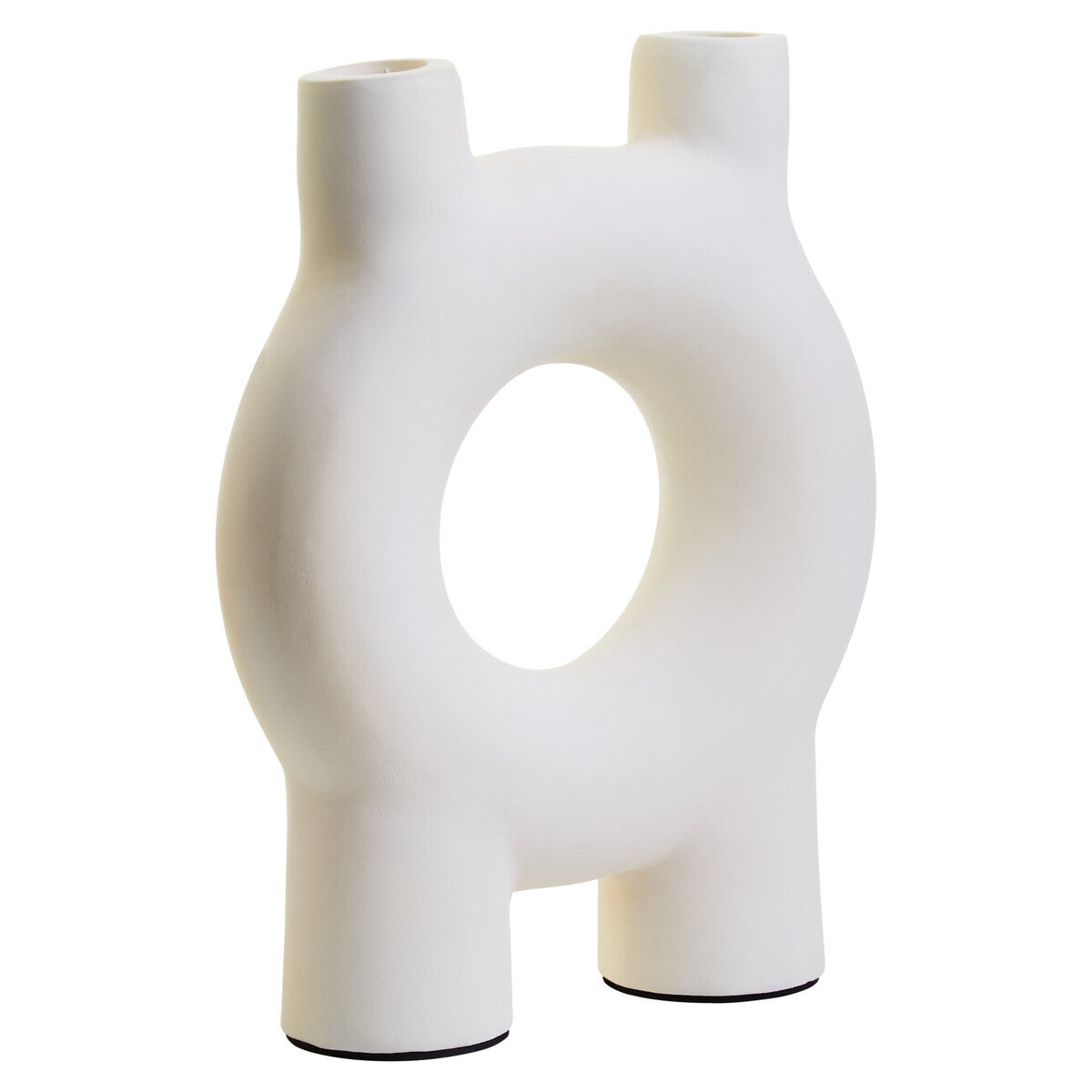 Orsina Hapax Cream Aluminium Taper Candle Holder – Modern Geometric Decor