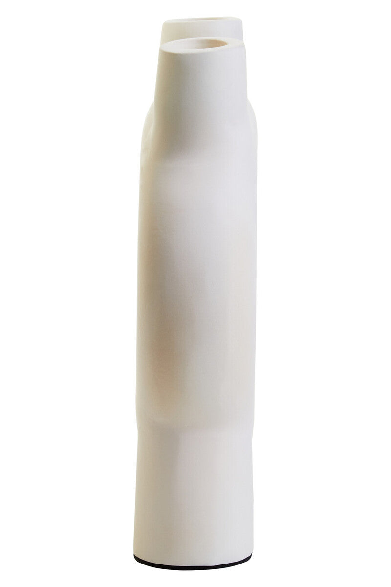 Orsina Hapax Cream Aluminium Taper Candle Holder – Modern Geometric Decor