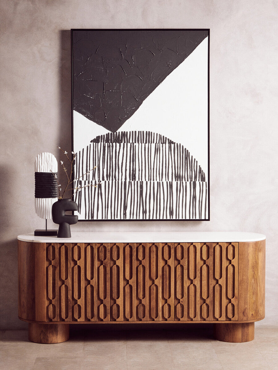 Orsina Hapax Abstract Small Black Aluminium Vase – Modern Decor