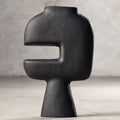 Orsina Large Matte Black Abstract Vase – Modern Aluminium Decor