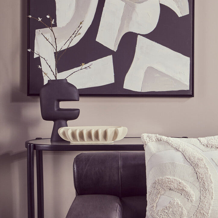 Orsina Large Matte Black Abstract Vase – Modern Aluminium Decor