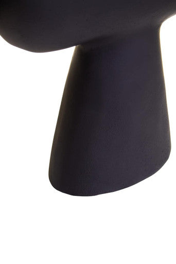Orsina Large Matte Black Abstract Vase – Modern Aluminium Decor