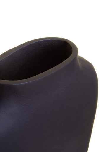 Orsina Large Matte Black Abstract Vase – Modern Aluminium Decor